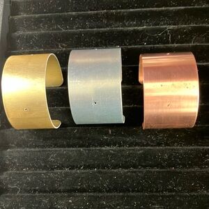 Gold, Silver, and Copper Cuff Blanks
